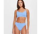 Ribbed Strappy Crop Top - Lily Loves - Blue