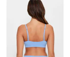 Ribbed Strappy Crop Top - Lily Loves - Blue