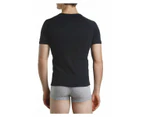 Men Bonds Raglan T-Shirt V Neck Black Tee Top Cotton - Black