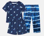 Carter's Toddler Boys' 3-Piece Shark Loose Fit Pyjama Set - Blue