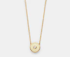 Marc Jacobs The Medallion Pendant Necklace - Cream/Gold