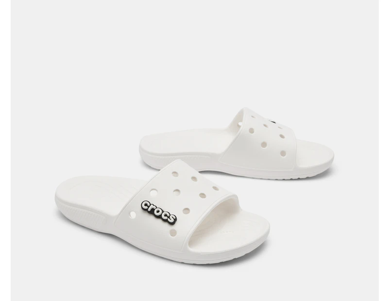 Crocs Unisex Classic Slides - White