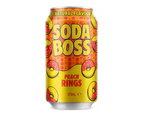 12 Pack, Soda Boss 375ml Cans Peach Rings