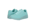 Girls Kids Skechers Uno Ice Turquoise Comfy Unisex Running Shoe Synthetic - Turquoise