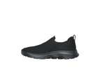 Mens Skechers Go Walk 7 Black Slip On Sneaker Shoes - Black