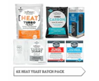 6x Heat Yeast Batch Pack: 6x Still Spirits Heat Yeast, 6x Turbo Carbon, 6x Turbo Clear, 6x EZ Filter, 6x Cold Water Detergent & 6x No-Rinse Sanitiser - ...