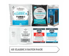 6x Classic 8 Batch Pack: 6x Still Spirits Classic 8 Yeast, 6x Turbo Carbon, 6x Turbo Clear, 6x EZ Filter, 6x Cold Water Detergent & 6x No-Rinse Sanitise...