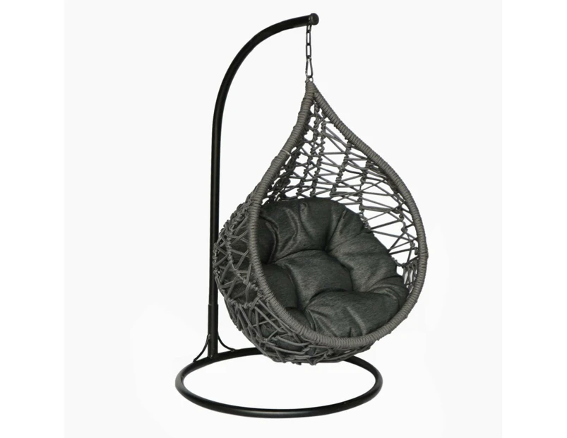 AMIRA Pet Swing Basket Bed Egg Chair for Small Cat & Dog- Grey