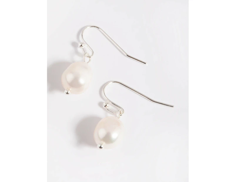 Silver Plated Pearl Drop Earrings