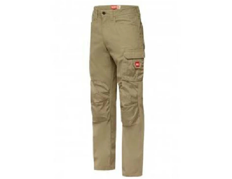 3 x Mens Hard Yakka Legends Cargo Pant Workwear Khaki Y02202 Cotton - Khaki