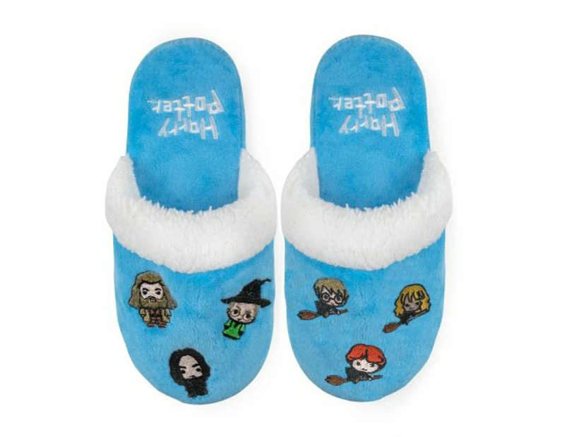 Unisex Kids 2 x Kids Boys Girls Harry Potter & Friends Hogwarts Kawaii Slippers Light Blue Polyester - Kawaii HP & Friends - Light Blue