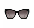 Alexander McQueen Sunglasses AM0375S 001 Black Silver  Grey Gradient