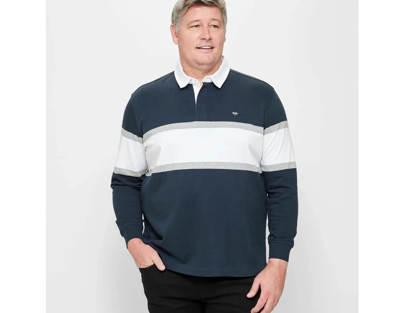 Target Plus Rugby Polo Top - Blue