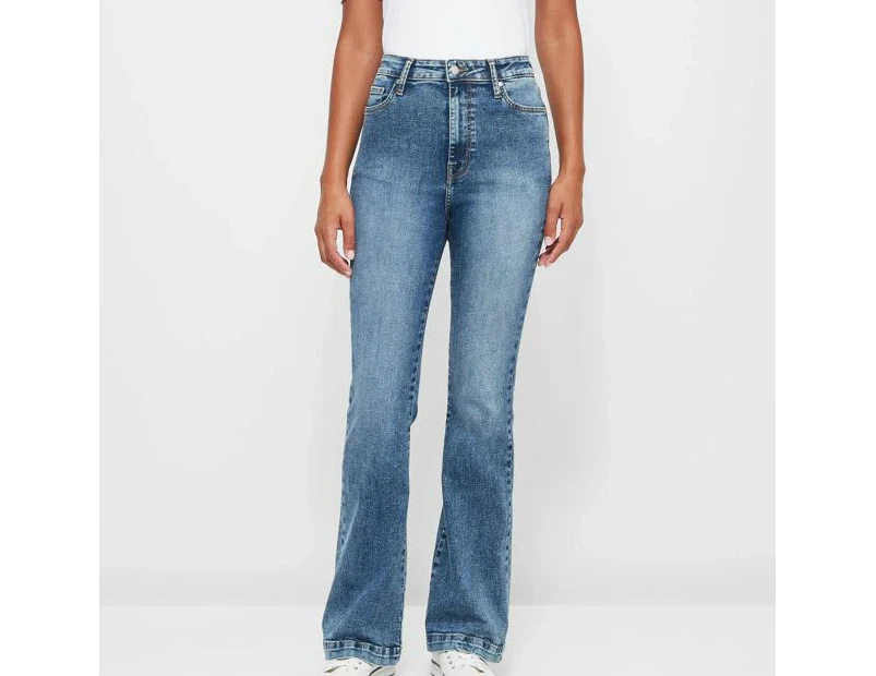 Target Super High Rise Full Length Flare Denim Jeans - Blue