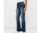 Target Super High Rise Full Length Flare Denim Jeans - Blue