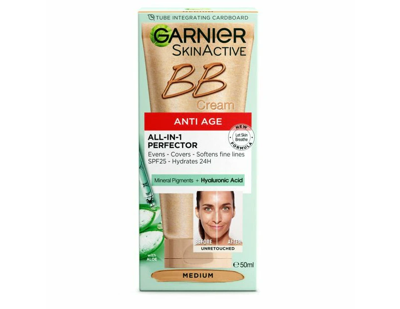 Garnier SkinActive Perfecting Care All-In-One BB Cream Anti Age - Medium - Neutral