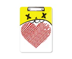 Red Valentine's Day Heart Pattern Clipboard Folder Cartoon Office Pad Bussiness A4