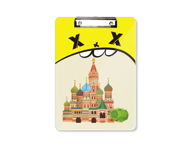 Russia Landmark Illustration National Symbol Clipboard Folder Cartoon Office Pad Bussiness A4