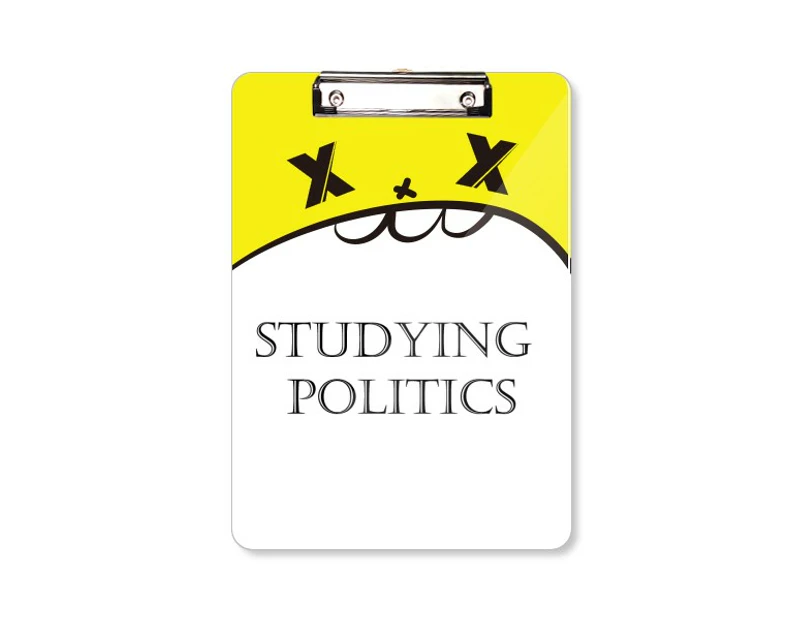 Short Phrase Studying Politics Clipboard Folder Cartoon Office Pad Bussiness A4