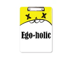 Stylish Word Ego-holic Art Deco  Fashion Clipboard Folder Cartoon Office Pad Bussiness A4