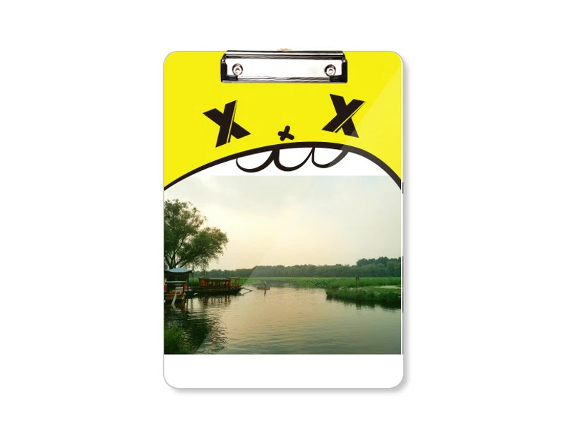 Sunset Lake View Photography Clipboard Folder Cartoon Office Pad Bussiness A4