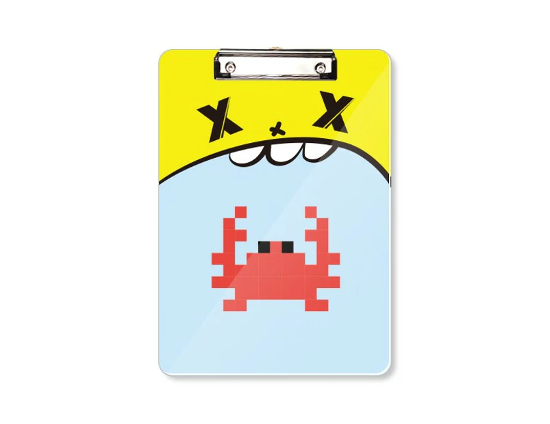Summer Sail Little Crab Pixel Clipboard Folder Cartoon Office Pad Bussiness A4