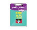 I Am From Antigua And Barbuda Tongue Clipboard Folder File Pad Storage Plate A4