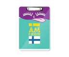 I Am From Finland Art Deco  Fashion Tongue Clipboard Folder File Pad Storage Plate A4