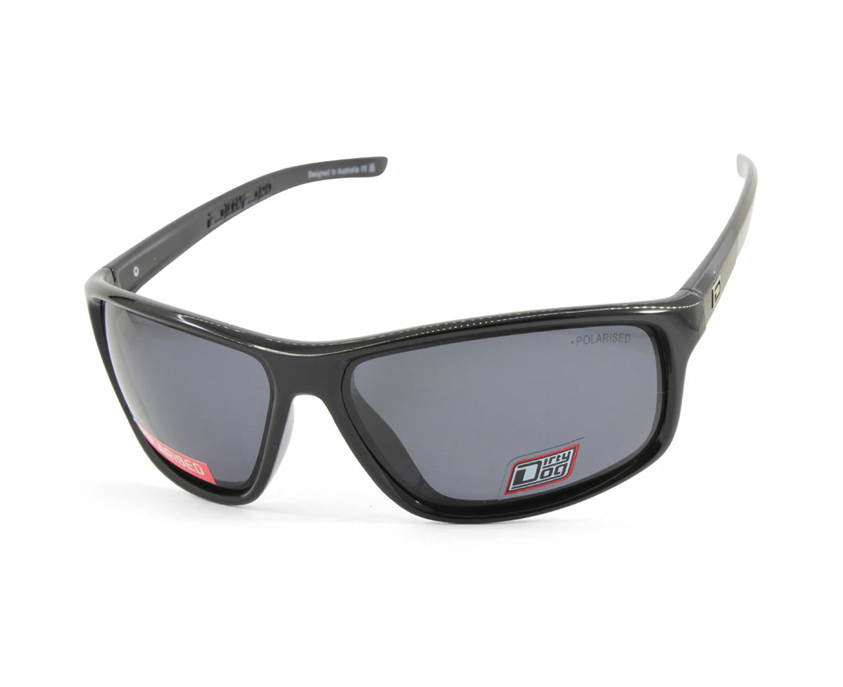 Dirty Dog Zero Shiny Black/grey Polarised Men's Sunglasses 53651