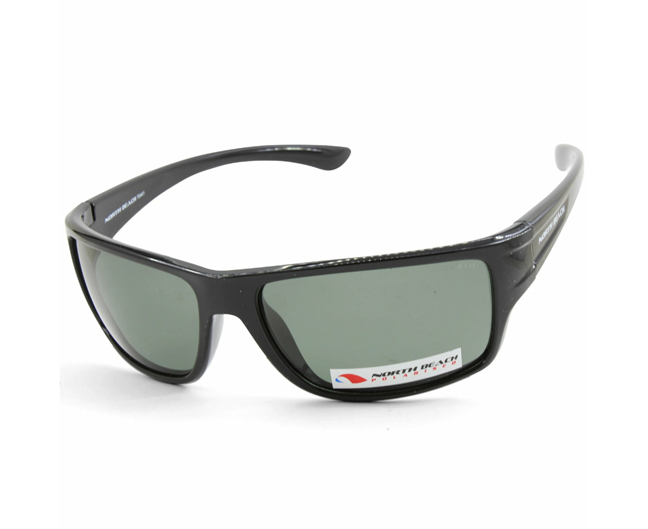 North Beach Gwyniad 70441 Black Gloss/grey Polarised Mens Sunglasses