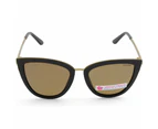 North Beach Kulani 70649 Black Gold/brown Polarised Womens Sunglasses