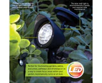 illuminex 3PCE Garden LED Solar Spot Lights Cool White Weatherprooof 31cm