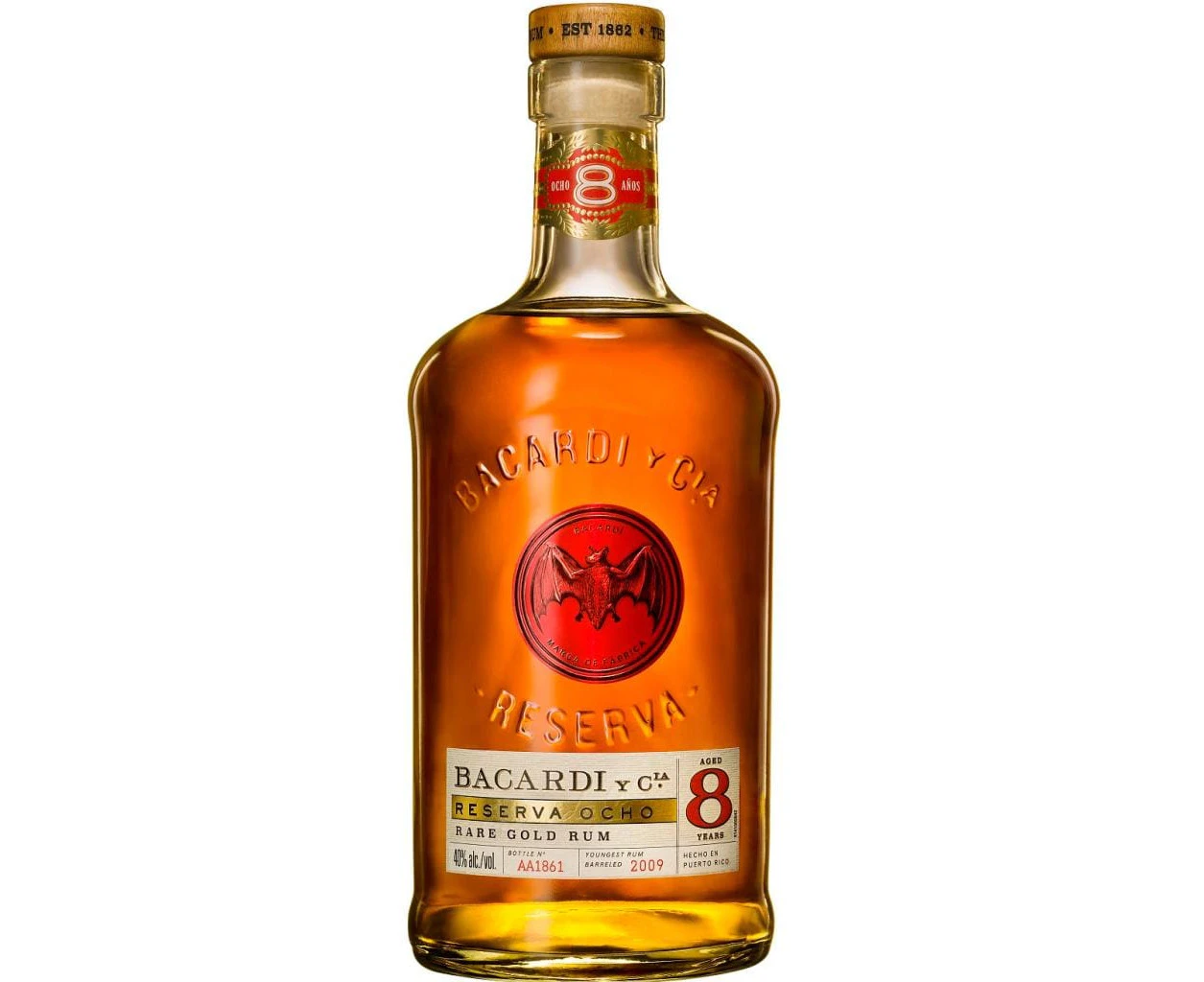 BACARDI 8 YEAR OLD RUM 40% 700ML