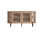 Lenora Buffet Unit Sideboard Credenza Cabinet 148cm 2 doors slat oak