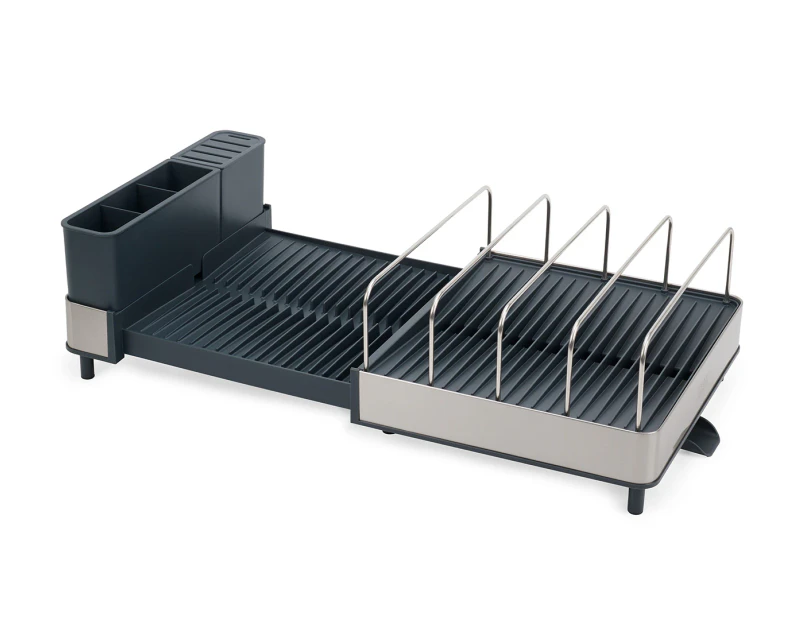 Joseph Joseph Extend Max Stainless Steel Expandable Dish Rack w/ Draining Spout