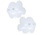 2Pcs Balloon White Aluminum Foil Smiley Cloud Air Balloons Party Decoration With Blowpipe
