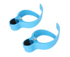 2Pcs Bus Cup Holder Blue Sturdy Abs Easy Installation Hands Free Stroller Cup Holder For Coffee Beverage Mug