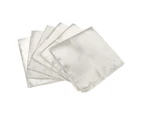 24Pcs Quadrate Satin Napkin 17X17Inch Soft Glossy Delicate Table Napkins For Weddings Party Ceremonies White