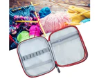 Knitting Storage Bag Portable Crochet Hook Needle Sewing Tool Case(Short Crochet Bag)