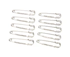 10Pcs Rhinestone Safety Pins Brooches For Women Retro Elegant Easy To Match Safety Pins For Sweater Shirt Dress