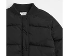 Target Quilted Puffer Bomber Jacket - Black