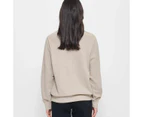 Target Garment Dyed Crew Jumper - Neutral