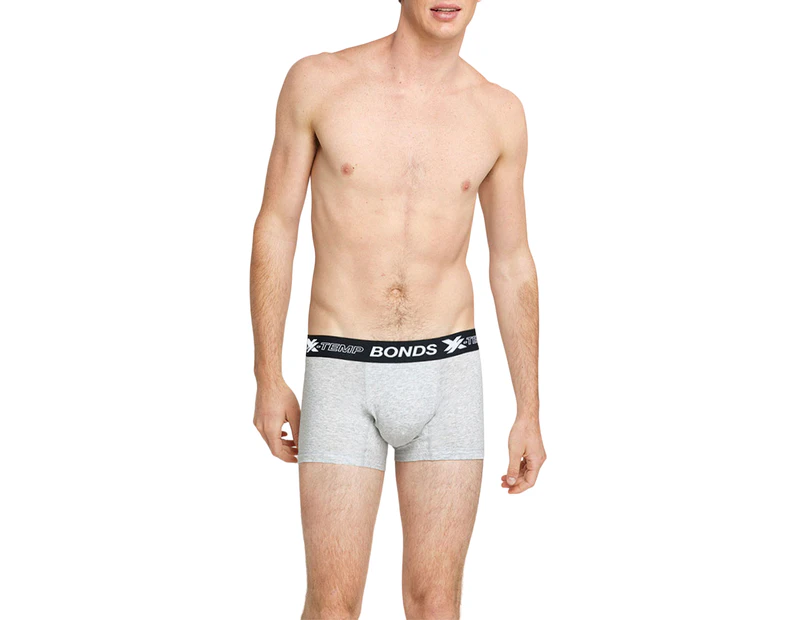 10 x Mens Bonds X-Temp Trunk Underwear New Grey Marle Cotton/Elastane - Grey