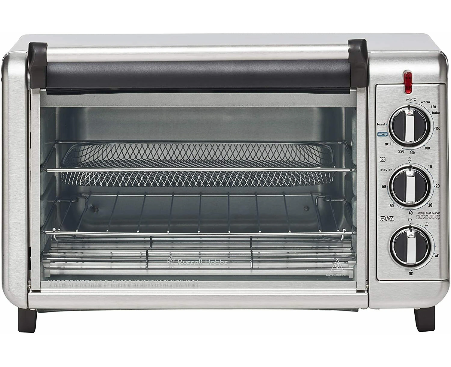 Russell Hobbs Air Fry Crisp  Bake 1500W Electric Toaster Oven 5 Settings Cooking