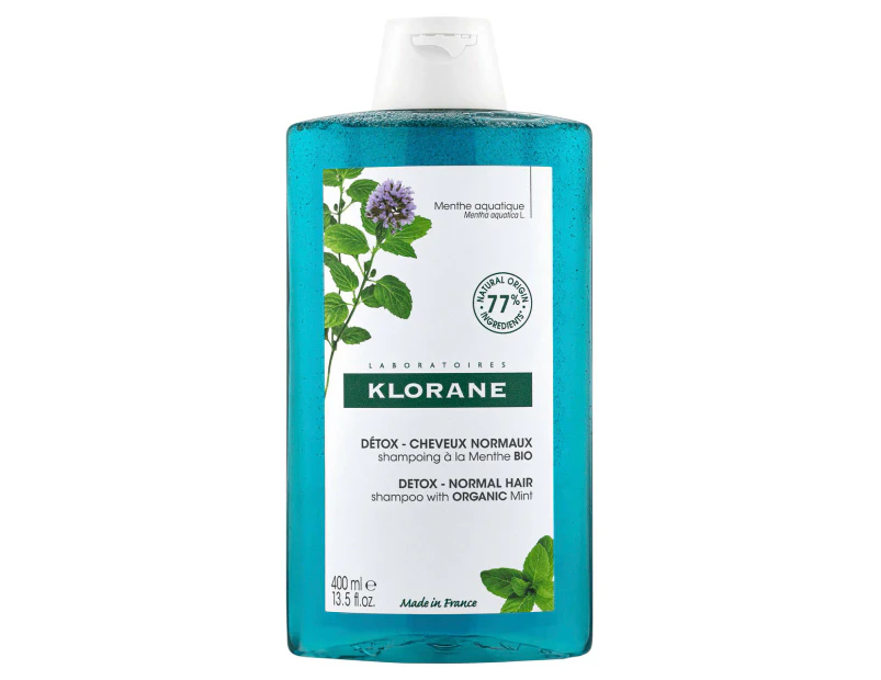 Klorane Hair Detox Shampoo with Organic Mint 400ml - All Hair Types
