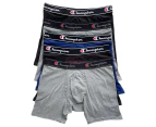 Champion Men's Elite X-Temp Double Dry Technology Boxer Briefs Underwear 5 Pack - Black/Grey/Blue