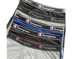 Champion Men's Elite X-Temp Double Dry Technology Boxer Briefs Underwear 5 Pack - Black/Grey/Blue