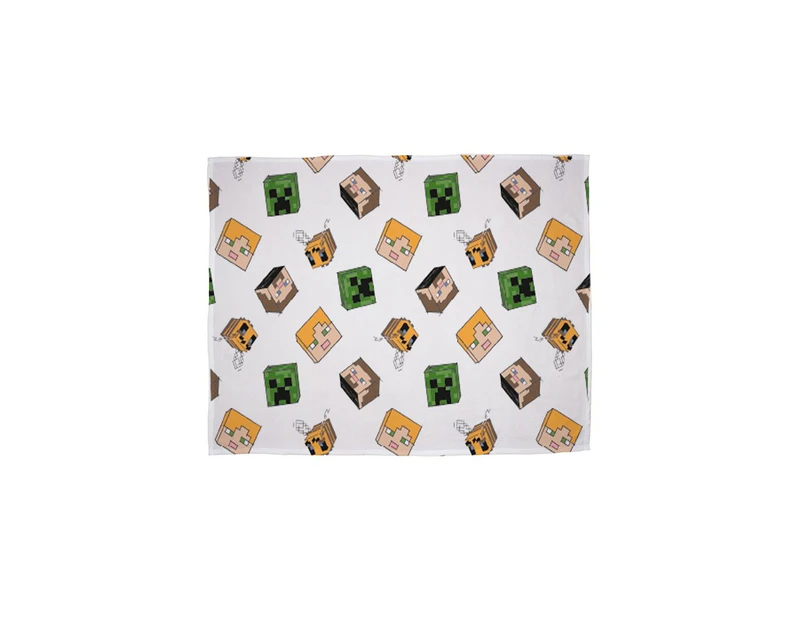 Minecraft Adventure Fleece Reversible Blanket (Cream/Multicoloured) - AG3004