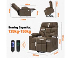 Advwin Massage Chair Electric Lift Recliner Chairs 8 Point Heated Vibration Armchair Lounge Brown