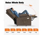 Advwin Massage Chair Electric Lift Recliner Chairs 8 Point Heated Vibration Armchair Lounge Brown